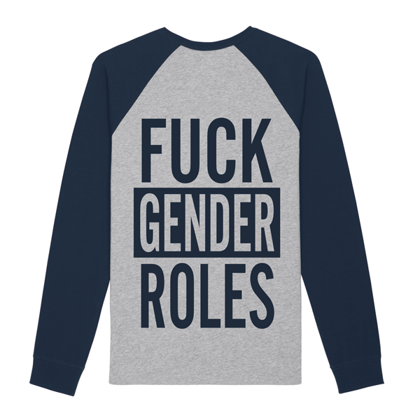 Camiseta baseball "Fxck gender roles"