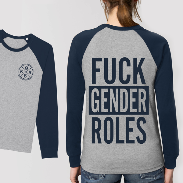 Camiseta baseball "Fxck gender roles"