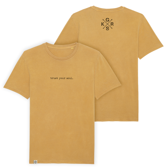 Camiseta "Trust your soul" - Mustard
