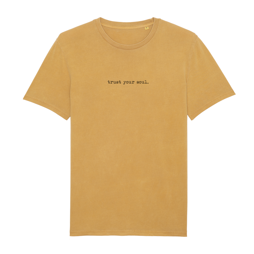 Camiseta "Trust your soul" - Mustard